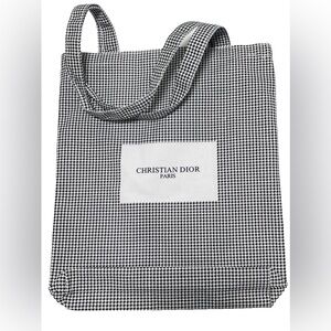 NWT! Christian Dior Paris Canvas Tote Bag in Black and White! VIP GWP